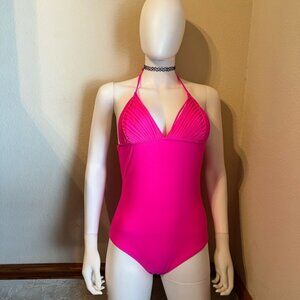 Hot pink one piece swimsuit